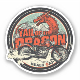Tail of the Dragon Deals Gap Motorrad-Rundreise Aufkleber