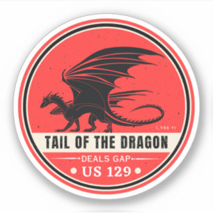 Tail of the Dragon Deals Gap Motorrad-Rundreise Aufkleber