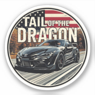 Tail of the Dragon Deals Gap Sportwagen-Roadtrip Aufkleber