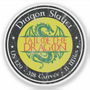 Tail of the Dragon Road US 129 Motorrad 01 Aufkleber