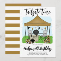 Tailgate Heure Football Anniversaire Invitation