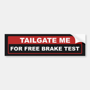 Tailgate Me For Free Brake Test Autoaufkleber