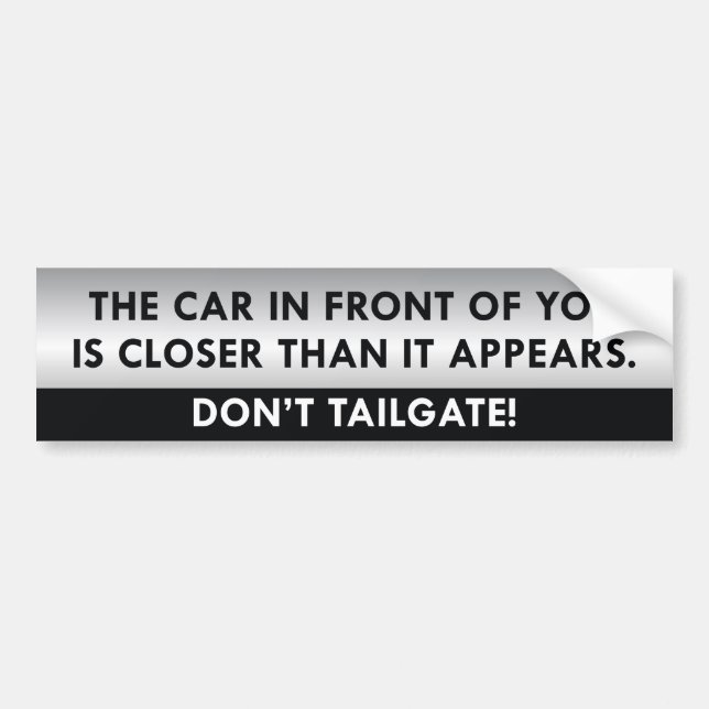 Tailgate nicht. autoaufkleber (Vorne)