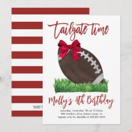 Tailgate Time Girl Football Einladung zum Geburtst