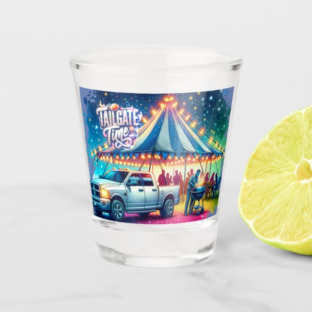 Tailgate Time Party Zent Schnapsglas (Vorderseite)