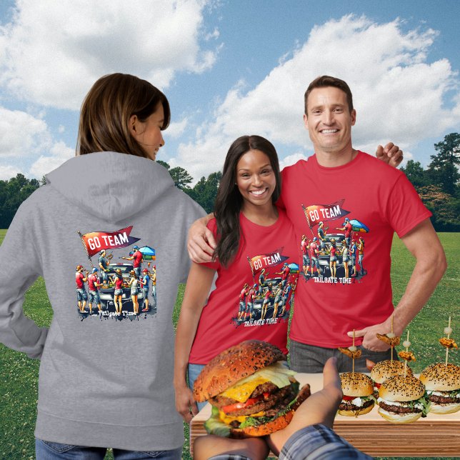 Tailgate Time Partys LKW Truck Teams Maßgeschneide T-Shirt (Tailgate Time Go Team Collection T-Shirts and Hoodies)