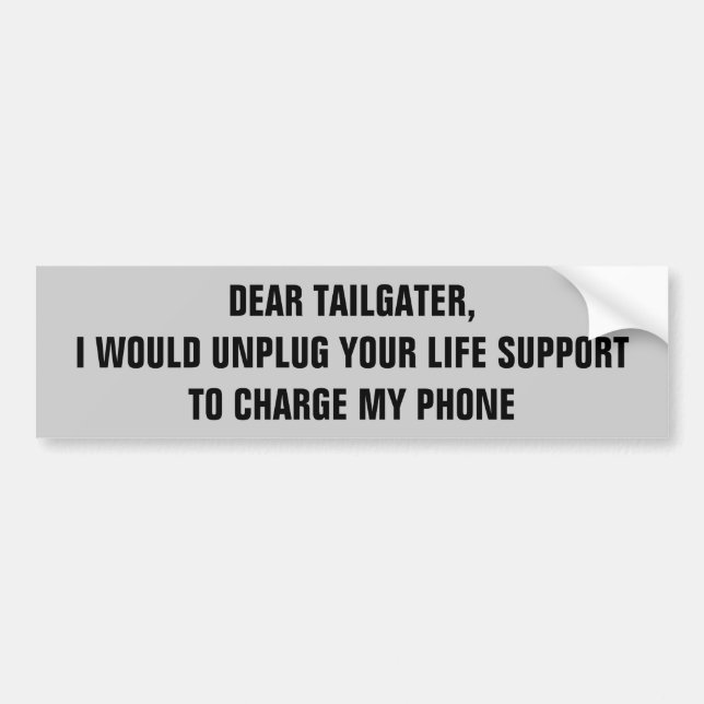 Tailgaters sind nicht so wichtig wie mein Telefon Autoaufkleber (Vorne)