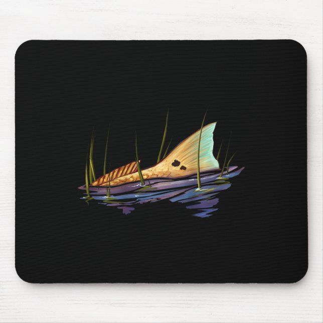 Tailing Redfish Red Drum Fish Shirt Redfish Tail  Mousepad (Vorne)