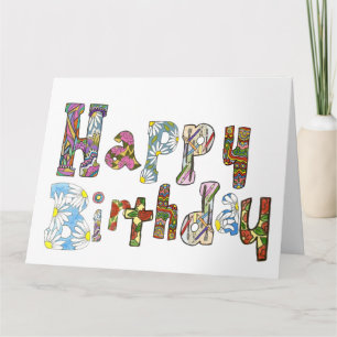 Taille de la fête Carte d'anniversaire
