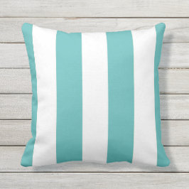 Tailles Turquoise et Blanche Oreiller extérieur
