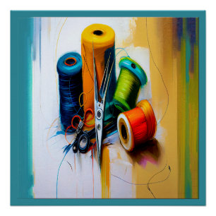 Tailor, Seamstress Poster Matching Carte de visite