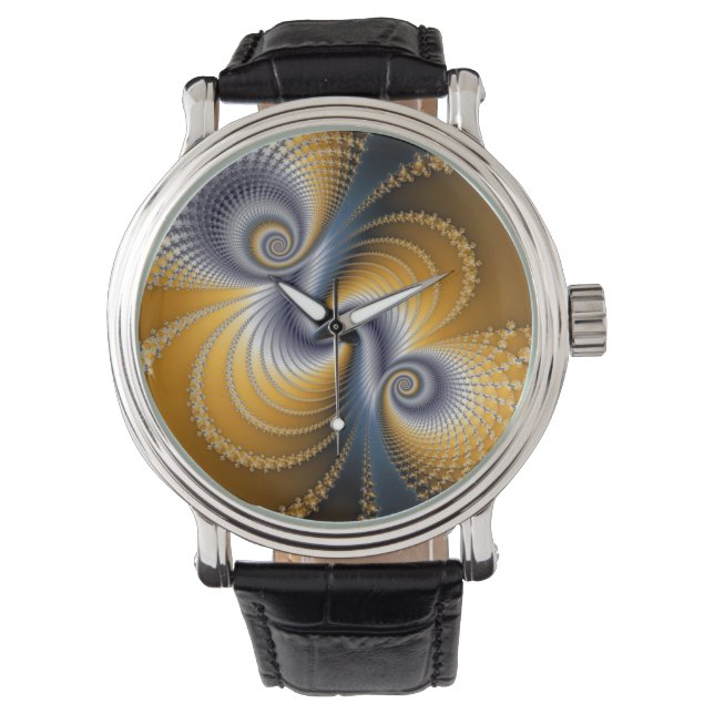 Tailspin - Fraktal Art Armbanduhr (Vorderseite)