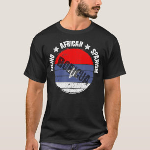 Taino African Spanish Boricua Hispanic Heritage  T-Shirt