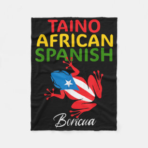 Taino Afrikanisch Spanisch Coqui Puerto Rico Flagg Fleecedecke
