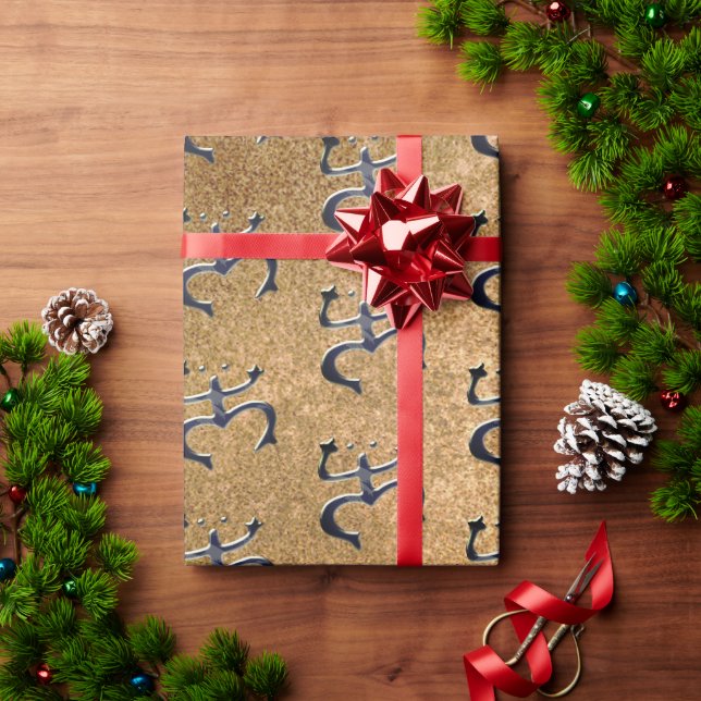 Taino Coqui Wrapping Paper (Natural) Geschenkpapier (Feiertagsgeschenk)