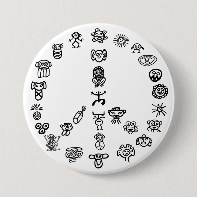 Taino Frieden Button (Vorderseite)