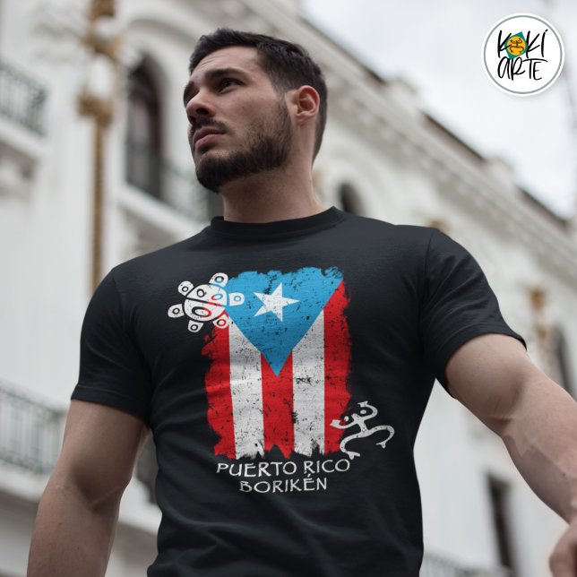 Taino Heritage Puerto Rico Flag T-Shirt (Von Creator hochgeladen)
