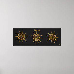 Taino Sonne/Sol Abstraktes Symbol Leinwanddruck