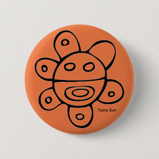 Taino Sun runder Knopf Button