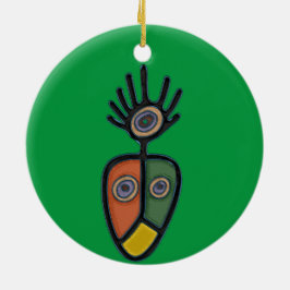 Taino Symbol Circle Ornament
