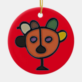 Taino Symbol Circle Ornament