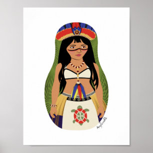 Taíno von Boriken, puerto-ricanisches Matrjoschka- Poster