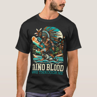 Taino Warrior Puerto Rico Indigene Karibikebackkug T-Shirt