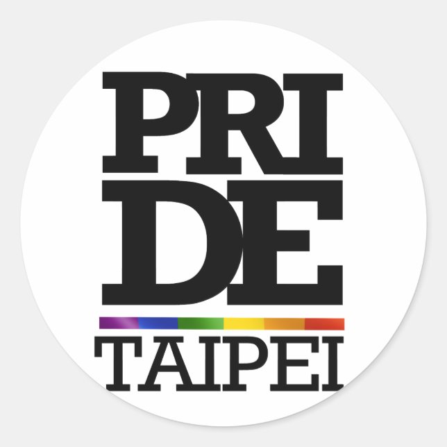 TAIPEI PRIDE -.png Runder Aufkleber (Vorderseite)