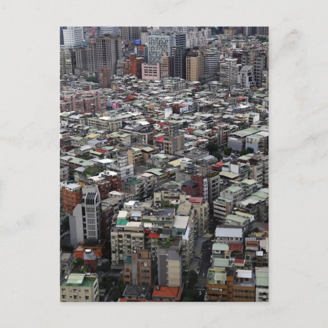 Taipei Stadt Taiwan aus der Luft Postkarte (Vorderseite)