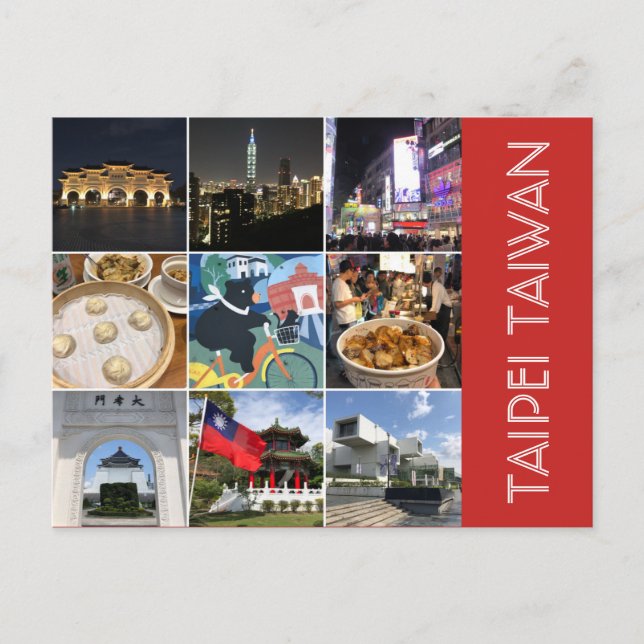 Taipei-Szenen Postkarte (Vorderseite)