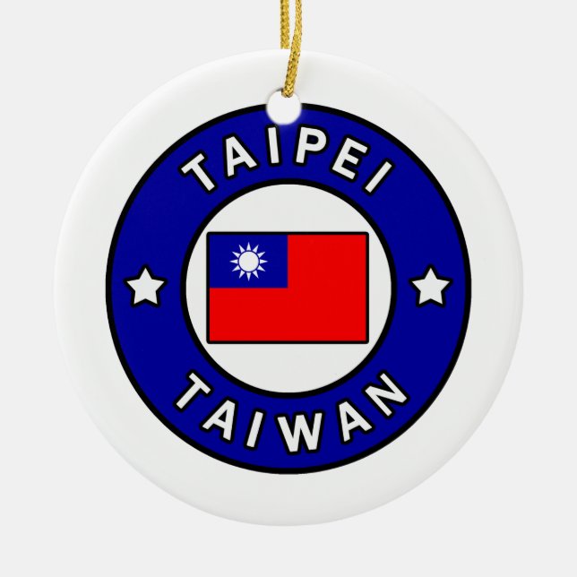 Taipei Taiwan Keramik Ornament (Vorne)