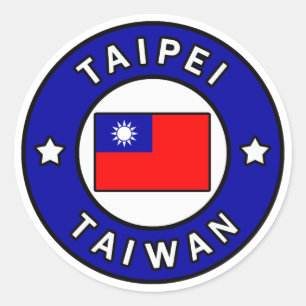Taipei Taiwan Runder Aufkleber