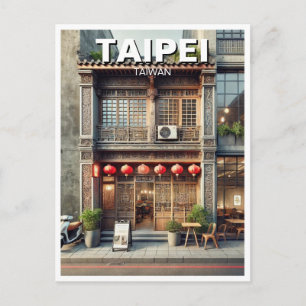 Taipei Taiwan Stophouse-Schaufenster Postkarte