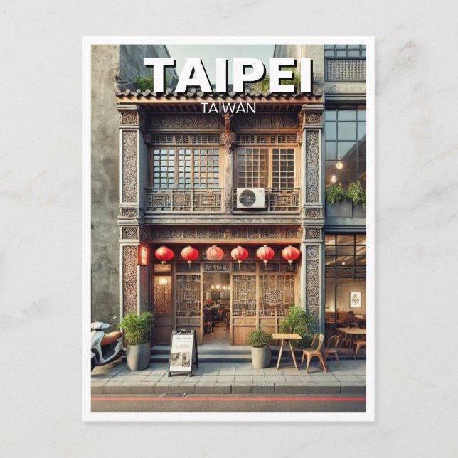 Taipei Taiwan Stophouse-Schaufenster Postkarte (Vorderseite)