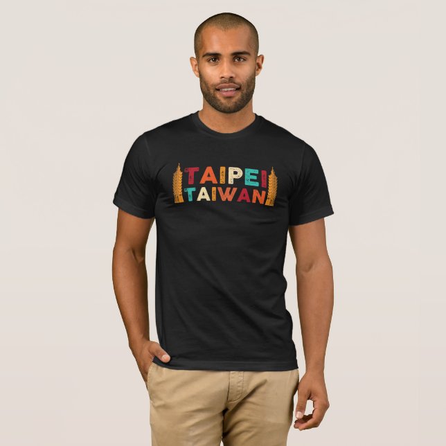Taipei Taiwan Trip Lover Typografie T-Shirt (Vorne ganz)