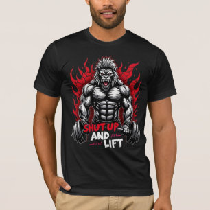 Tais-toi et soulève – T-shirt de gym hybride bête