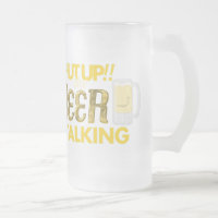 Tais-toi ! ! La bière parle la tasse en verre