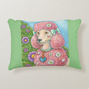 TAISCH DER Pink Poodle ACCENT PILLOW Border Dekokissen