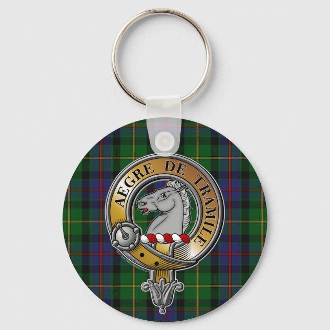 Tait Tartan & Abzeichen Schlüsselanhänger (Vorderseite)