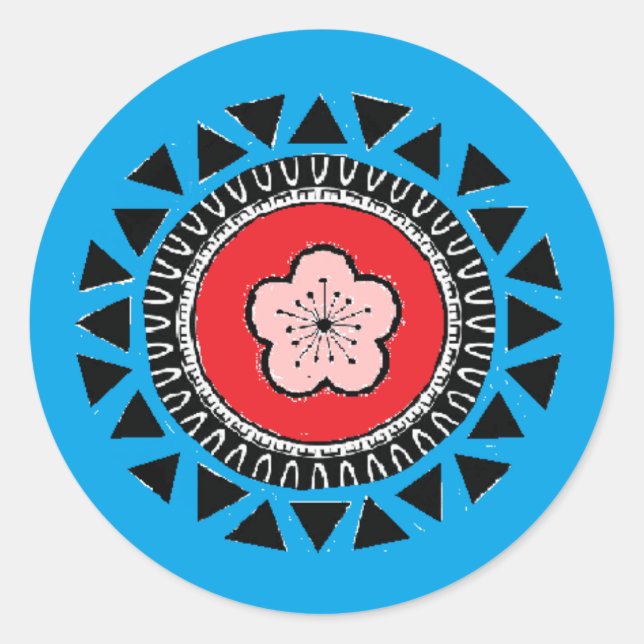 Taiwan Aborigine-Inspiriert Flag-Aufkleber Runder Aufkleber (Vorderseite)