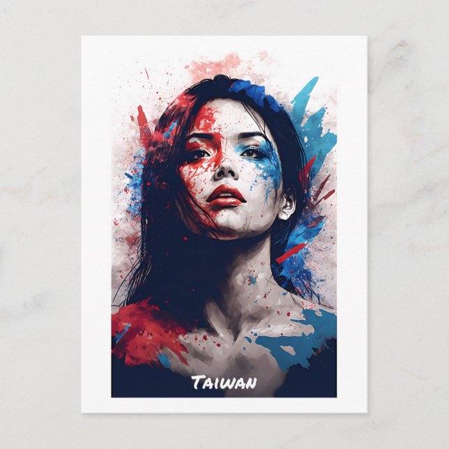 Taïwan Abstrait portrait carte postale - World of  (Devant)