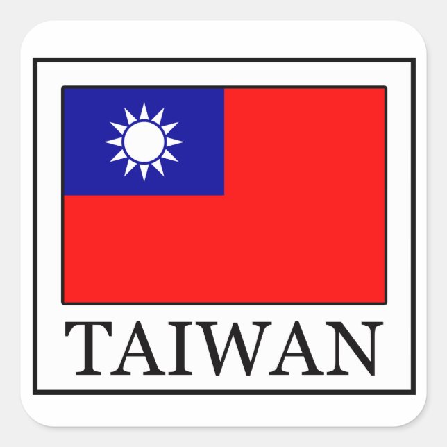 Taiwan-Aufkleber Quadratischer Aufkleber (Vorderseite)