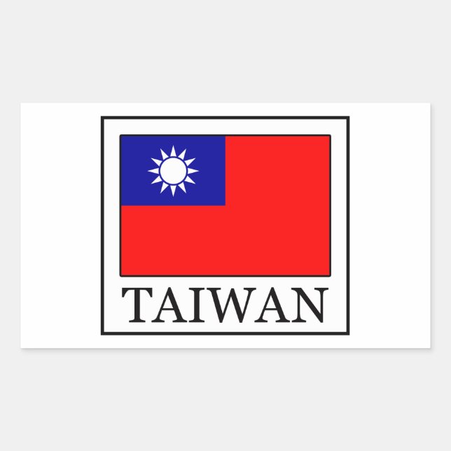 Taiwan-Aufkleber Rechteckiger Aufkleber (Vorderseite)