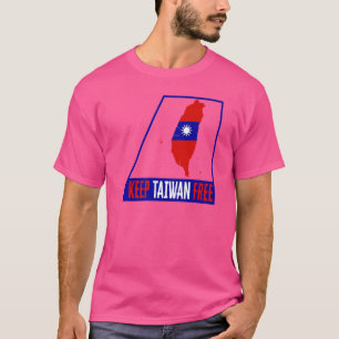 Taiwan Behalten freie Flag-Karte Unterstützung Chi T-Shirt