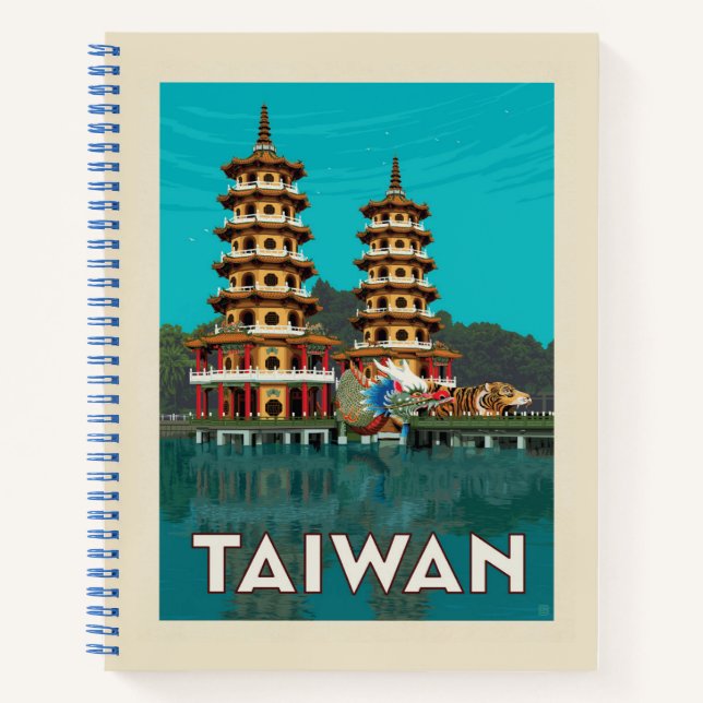 Taiwan | Dragon und Tiger Pagodas Notizbuch (Vorderseite)
