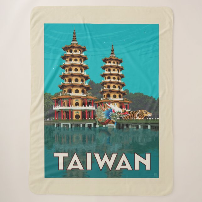 Taiwan | Dragon und Tiger Pagodas Sherpadecke (Vorderseite)