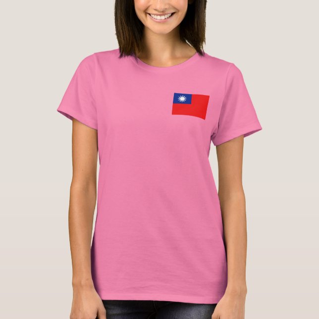 Taiwan Flag and Map dd T - Shirt (Vorderseite)