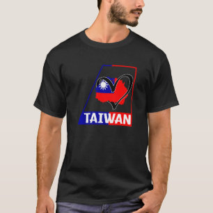 Taiwan Flag Heft Support Chinesisch Taiwanisch T-Shirt