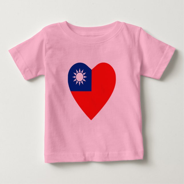 Taiwan Flag Herz T - Shirt (Vorderseite)