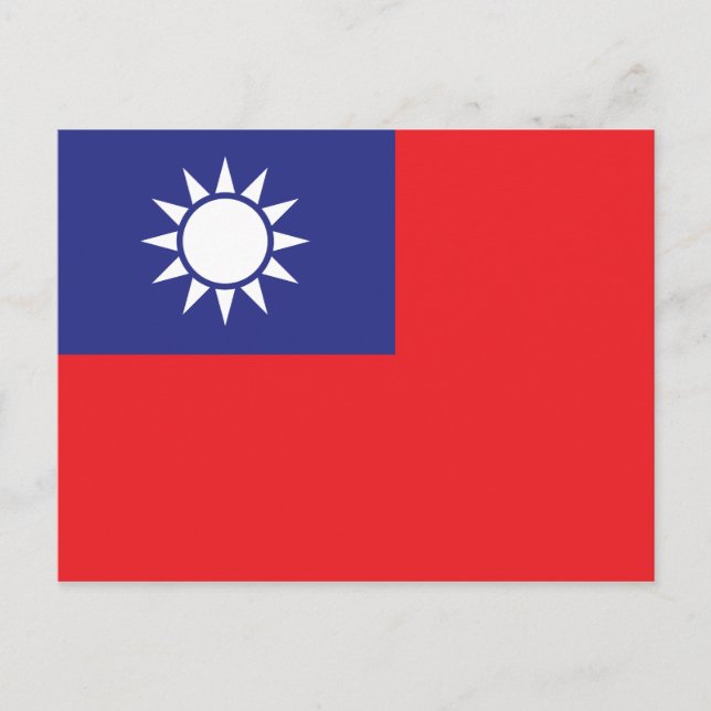 Taiwan Flag Postkarte (Vorderseite)